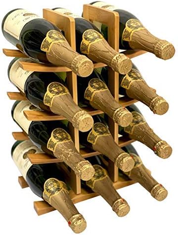 Decomil - Estante para Vino 12 Botellas, Estilo Samurai, Apilable