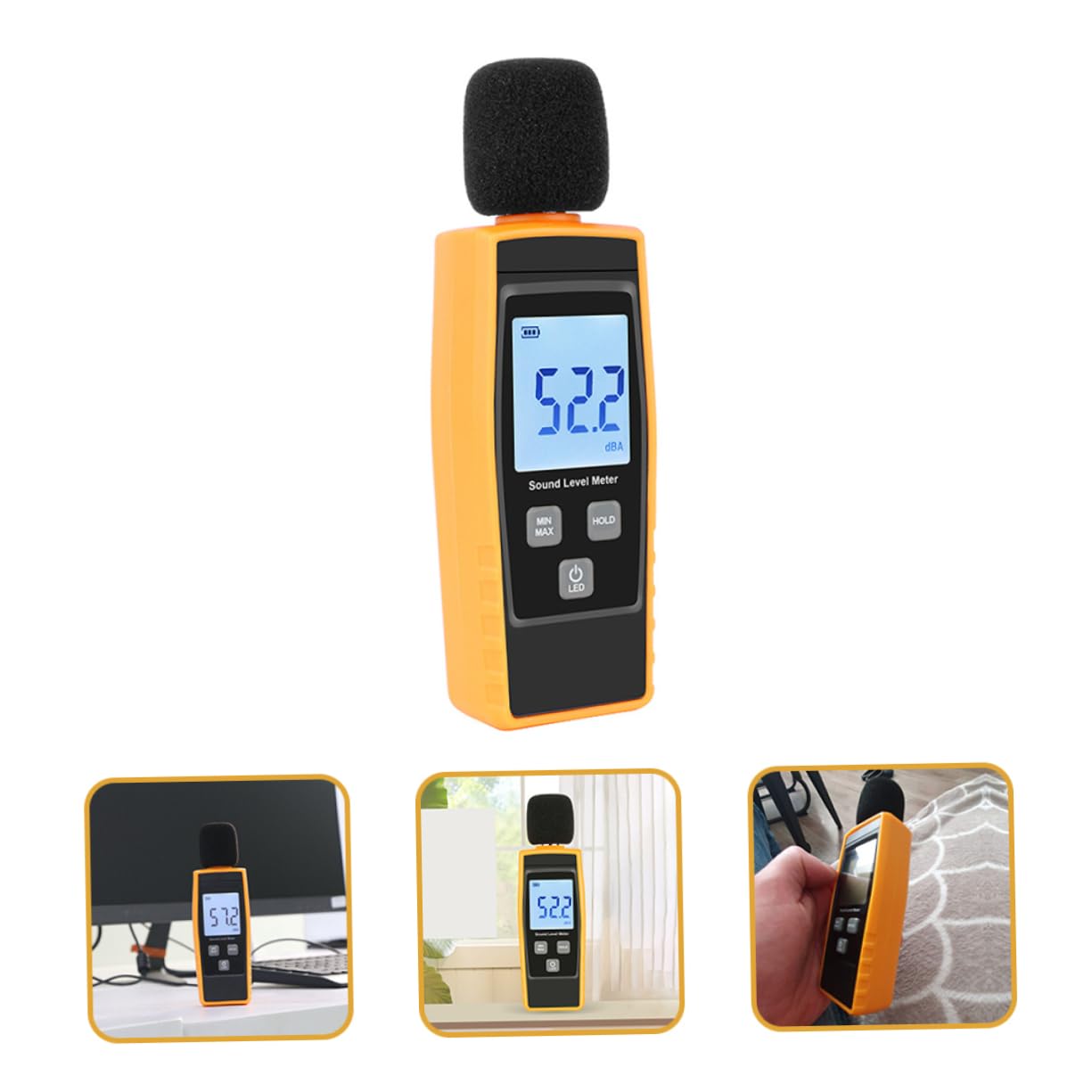 Medidor De Decibelimetro Probador De Ruido Monitor De Sonido Dba Calibrado De Fábrica