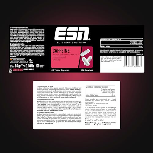 ESN-Caffeine-Caps-120-Kapseln-hochdosierte-Koffein-Kapseln-200-mg-Koffein-pro-Tagesportion-vegan-geprufte-Qualitat-made-in-Germany