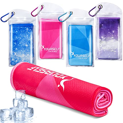 Syourself Cooling Towel, Cooling Towels For Neck,40" X 12"Ice Towel For Instant Cooling Relief, Soft Breathable Chilly Towel, Perfect Yoga, Golf, Sports(Geo) #TOP18