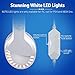 immagine 5VersionTECH. Bianche Cuffie Gaming per PS4, Cuffie da Gioco per Xbox One, auricolari con microfono trasparente, luci LED per PS4, Xbox 1, PC, Nintendo Switch
