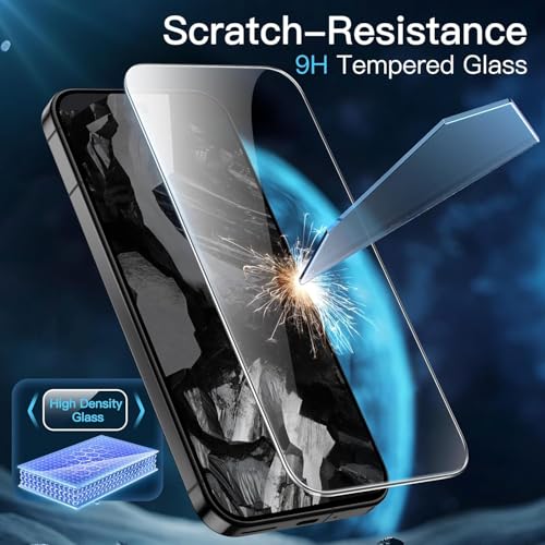 Image of STP FEEL Advanced Black Border Tempered Glass Screen Protector Compatible for Google Pixel 9 5G / Google Pixel 9 Pro 5G (6.3 Inch, Pack of 1) | Full Screen Coverage (except edges) Screen Protector