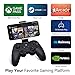 ShanWan Mobile Game Controller for iphone and Android with Phone Bracket and LED Backlight-PS Remote Play, Xbox Cloud, Steam Link, GeForce Now, MFi Apple Arcade Games-Long Battery Life