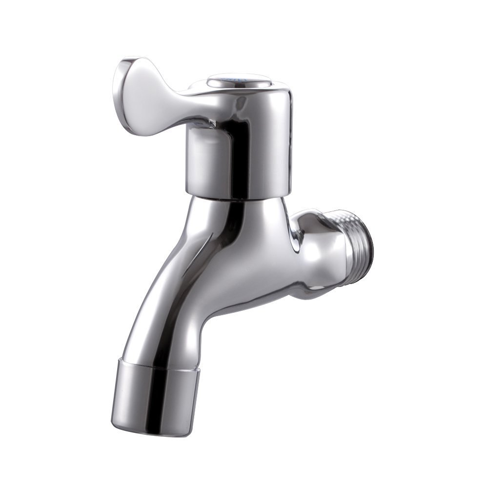 Bathroom Toilet Brass 1 2 IPS Inlet Cold Water Single Lever Washing Bid Faucet Taps with Aerator Wall