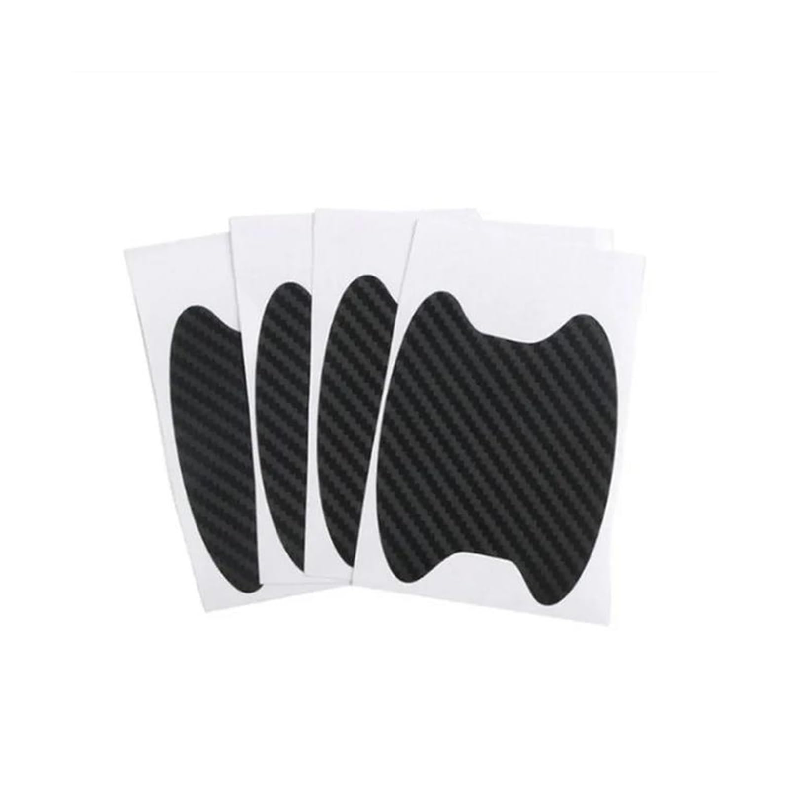 NVNZMFPPW Car Accessories Car Door Sticker Carbon Fiber Scratches Resistant Cover Auto Handle Protection Film Exterior Styling 4Pcs/Set(4PC Black)