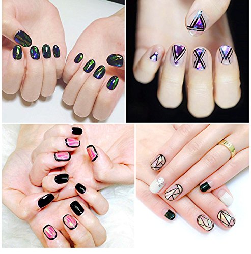 DE'LANCI 1Pc Holographic Nail Powder 1g + fai da