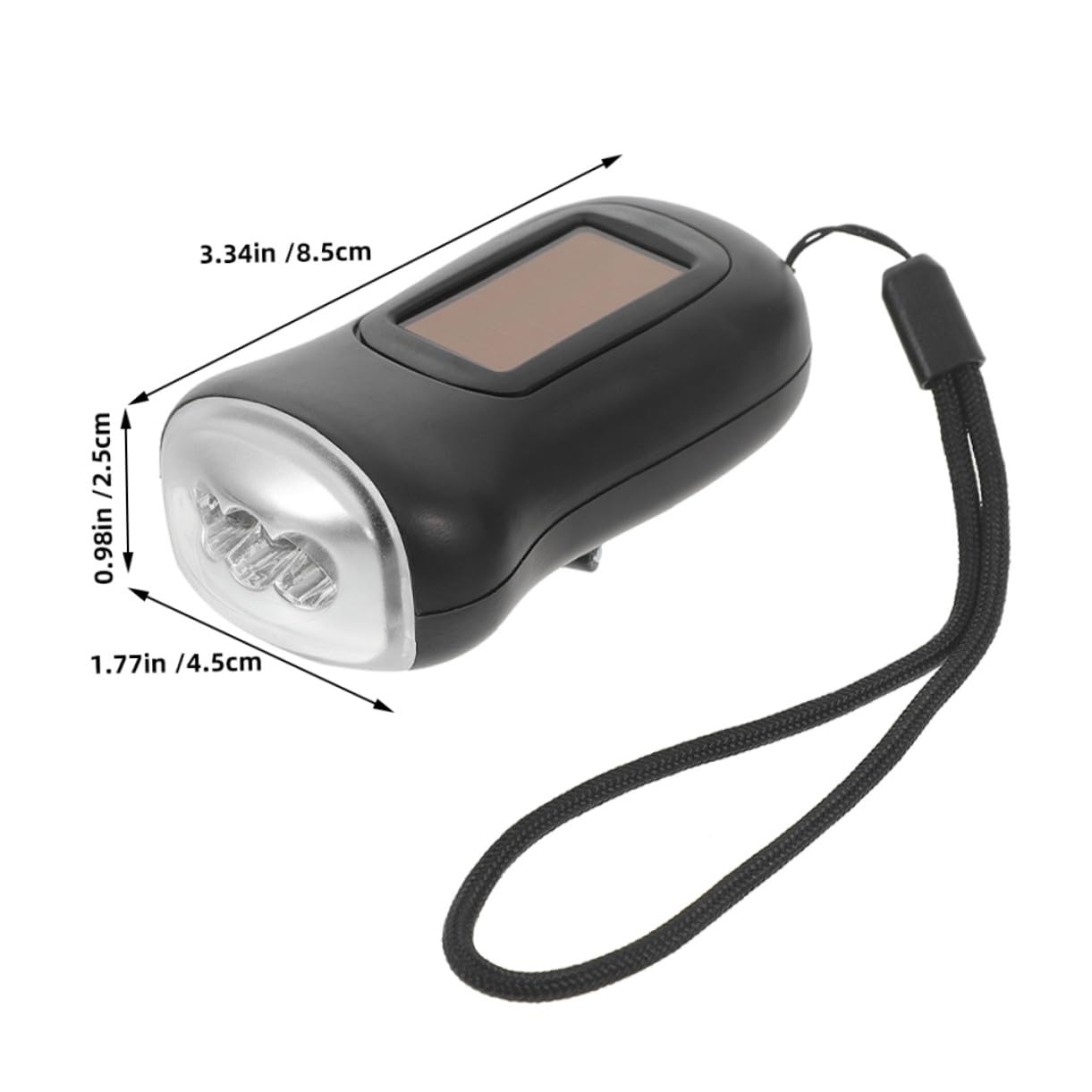 Angoily 2pezzi Torcia Elettrica Portatile Ricarica Solare e Manovella Luce Led Per Campeggio Escursionismo Ed Emergenze All Aperto