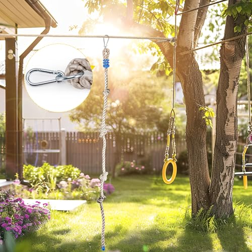 image for MONT PLEASANT Climbing Rope for Kids, 8.2 FT Long with 4 Knotted Steps