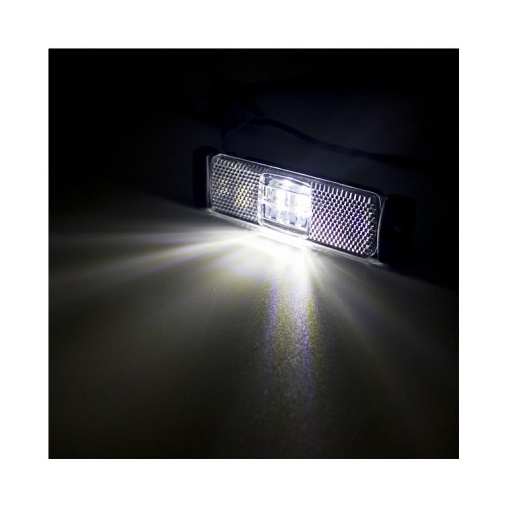 4/8/10 sztuk 4 12V 24V znacznik boczny lampa pozycyjna ostrzeżenie tylne światło kierunkowskaz reflektor wskaźnik ciężarówka z przyczepą(10pcs,White)