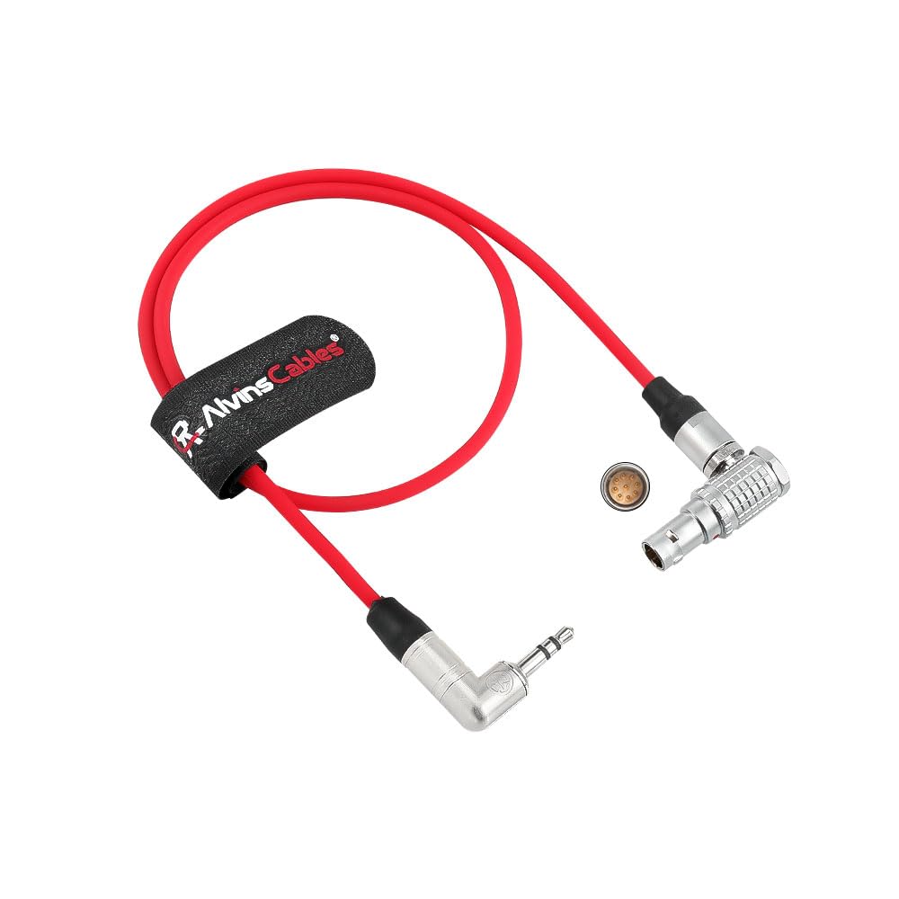 Alvin's Cables Cavo di timecode ultra morbido per fotocamera RED Komodo, RED V-Raptor 8K, Tentacle Sync 3,5 mm TRS su EXT 9 pin, 45 cm