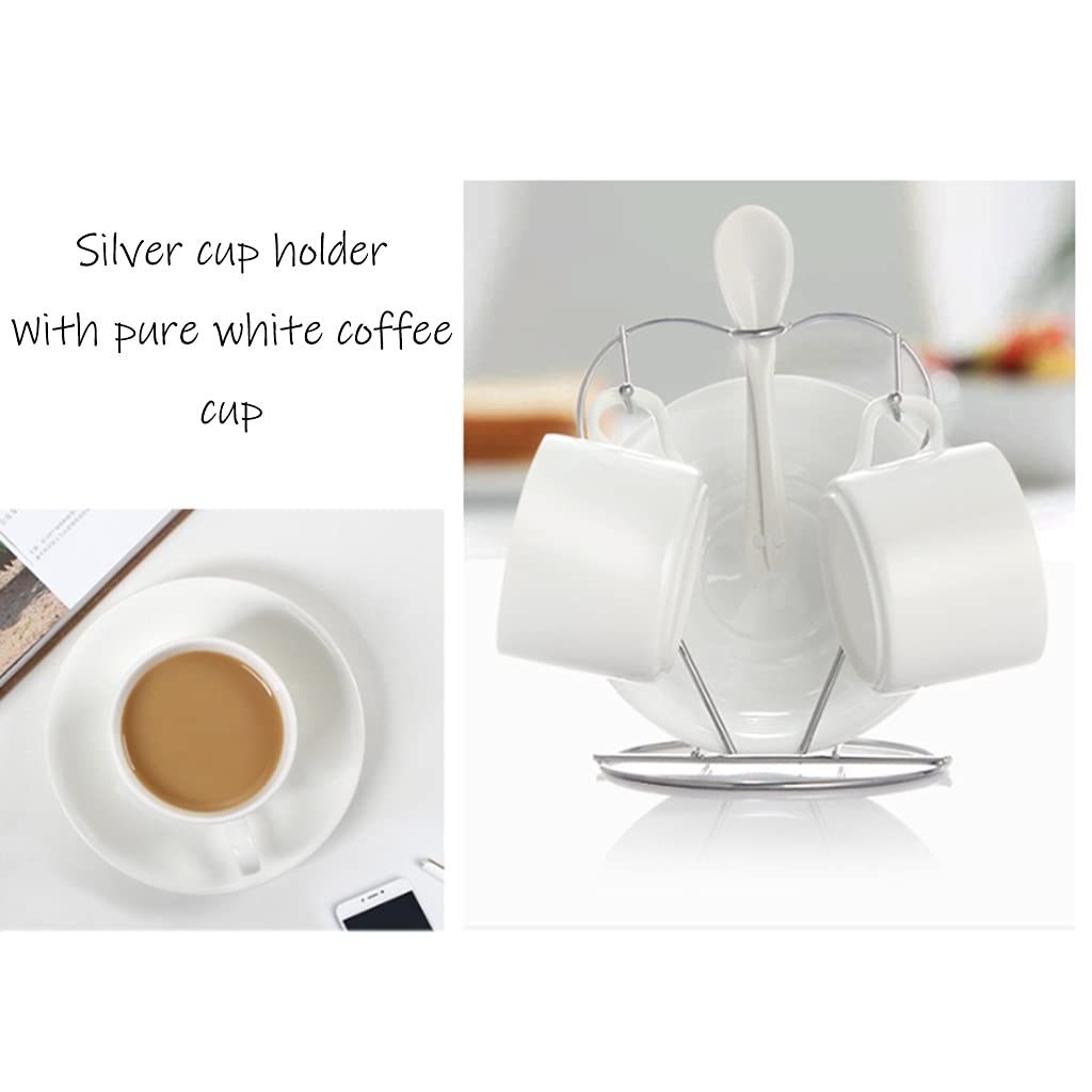 Zestaw filiżanek do herbaty Zestawy filiżanek do herbaty Porcelanowa filiżanka do kawy Zestaw spodków z łyżeczkami do kawy Stojak do przechowywania spodków do h