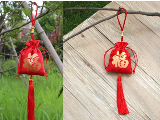 Bolsa decorativa de amuleto chino sin aroma miniatura 3