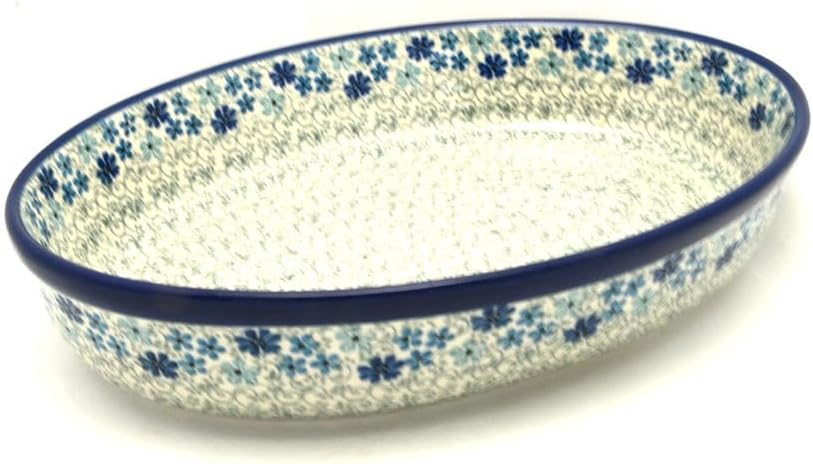 Polish Pottery Baker - Oval - Large - Sea Blossom