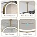 Oval Hanging Rod Mirror LED Lighting Bathroom Mirror, 3 Color Lighting and Adjustable Brightness with Metal Frame(Gold,60x90cm)