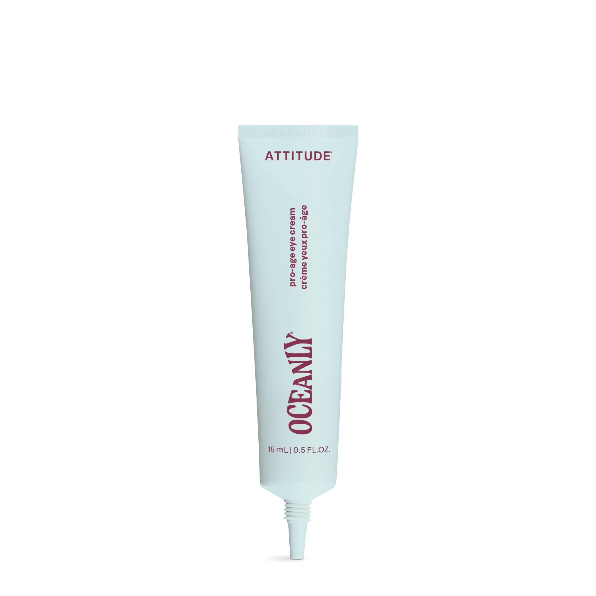 ATTITUDE Anti Aging Eye Cream, With Peptides, Algae Extract & Hyaluronic Acid, For Dark Circles & Wrinkles, Fragrance Free Skincare, Dermatologically Tested, EWG Verified, Vegan, 0,5 Fl Oz