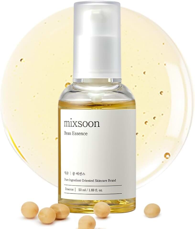 mixsoon Bean Essence, Natürliches fermentiertes Sojabohnen-Serum für Feuchtigkeit und erneuertes Gla
