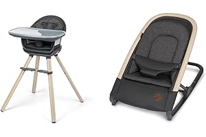 Maxi Cosi Moa 8-in-1 Highchair & Kori 2-in-1 Rocker Bundle - Classic Graphite