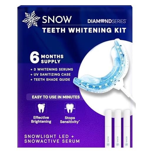 Snow Teeth Whitening Kit with LED Light, Complete at-Home Whitening System, LED Teeth Whitening Kit with 3 Whitening Wands, LED Mouthpiece, Shade Guide, Teeth Whitener System