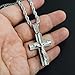 MAXBLING81 Gold Silver Plated Hip Hop Iced Glittered Jesus Body Cross Pendant & 4mm 24