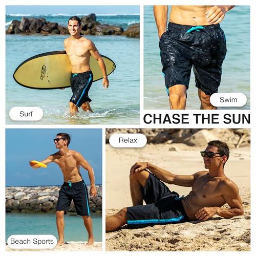 Image of Kanu Surf Men's Big Viper Extended Size Stripe Swim Trunk