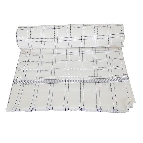 Image of 100% Cotton Soft Beautiful Deluxe Khes Single Bed Size Skin Friendly Summer AC Blanket /Khes /Dohar /Top Sheet Set /Chadar (Blue Check)