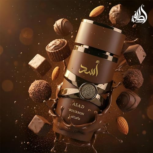 Image of Lattafa Asad Eau De Parfum 100ml Long Lasting Luxury Perfume Spray For Men | Premium Refreshing Oud and Musk Fragrances (Asad Bourbon)