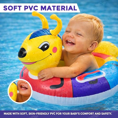 Image of Zest 4 Toyz Swimming Ring Swimming Tube for Kids Inflatable Tube for Swimming Pool Floaters for Kids Water Tube for Baby Swim Ring for 3+ Years Girls and Boys (Caterpillar Shaped) Multicolor