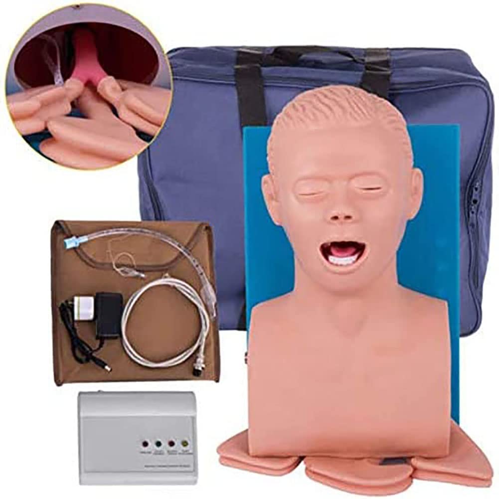 Intubation Manichin Simulator - Allenatore di gestione delle vie aeree per l'educazione medica - Modello di addestramento per l'intubazione tracheale con allarme