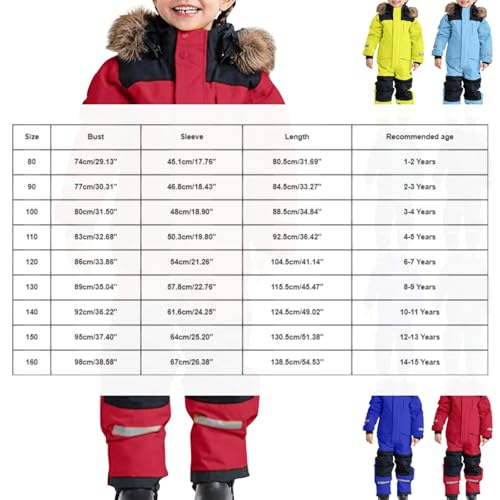 Kids Winter Outfits Snow Suit for Girls Boys One Piece Snowsuit Waterproof Windproof Outdoor Overalls Snowboarding Ski Suits3