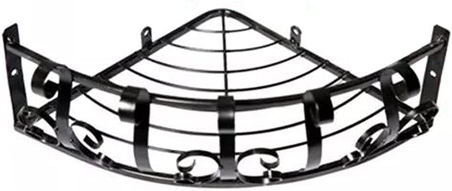 Wrought Iron Clapboard Triangle Shelf Corner Shelf (White)