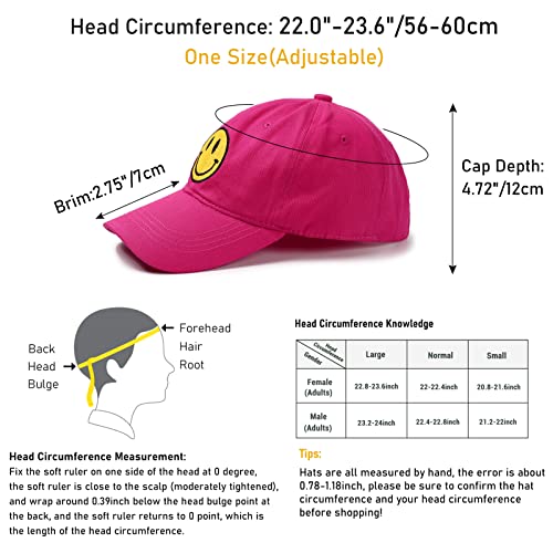 Sonmony Smiley Face Trucker Hat Adjustable Dad Hat For Men Women Baseball Caps Cute Unstructured Smile Embroidered Hat #TOP4