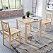 FineBuy Esszimmer-Set 3 teilig Kiefer-Holz Landhaus-Stil 70 x 73 x 70 cm | Natur Essgruppe 1 Tisch 2 Stühle | Tischgruppe Esstischset 2 Personen | Esszimmergarnitur massiv