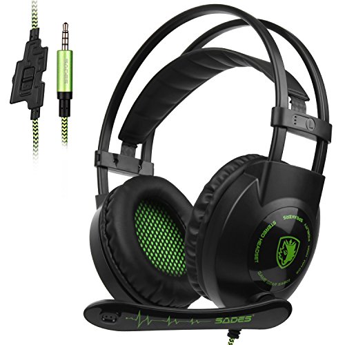 SADES SA801 Gaming Headset Headphone 3.5mm Wired with Mic Volume Control for PC/X box/PS4/Laptop SADES SA801 Gaming Headset Headphone 3.5mm Wired with Mic Volume Control for PC/X box/PS4/Laptop
