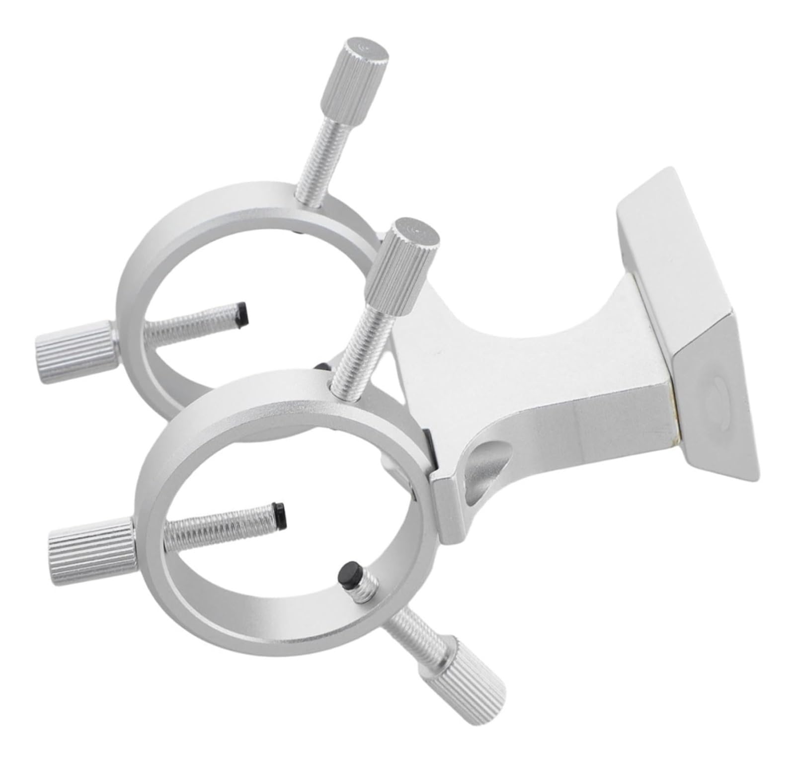 Soporte de puntero ajustable for telescopios con almohadilla protectora, relación de escala for observación astronómica(Silver)