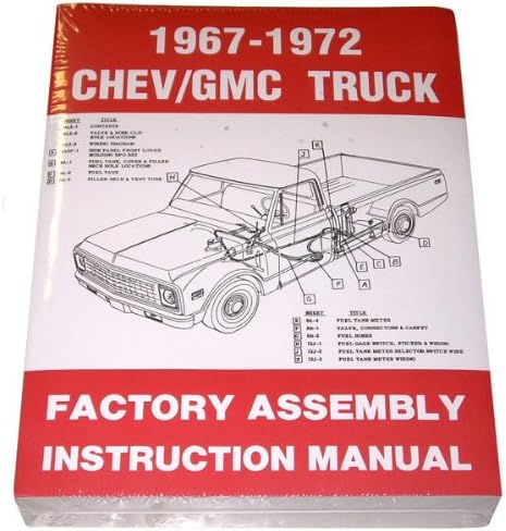 1967 68 69 70 71 72 Chevy Truck Factory Assembly Manual Chevrolet GMC Pickup Truck Suburban Blazer Jimmy Panel