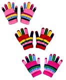 Peach Couture Children’s Toddler Warm Double Layered Winter Gloves and Mittens Value packs (One Size, Rainbow 2 Toddlers)