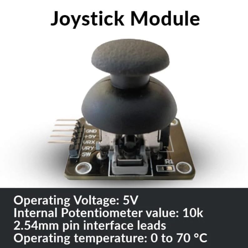 Image of SP ELECTRON PS2 Breakout Sensor Multi-Directional Dual Axis High-Precision Joystick Module with Built-in Switch for Robotics (Pack of 1)