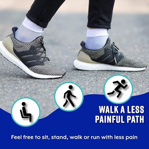 MOVASEE Kompressionssocken Damen Herren Premium Knöchelstützsocken Sprunggelenkbandage Orthopädische Kompressionssocken für Plantarfasziitis, Arthritis, Verstauchte Knöchel, Achillessehne, Sport L