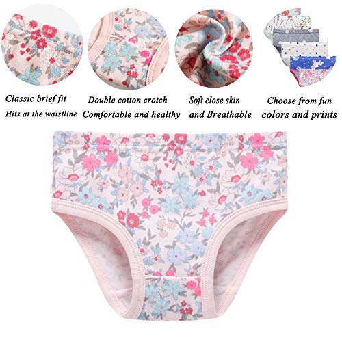 Image of Sladatona Little Girls'Soft Cotton Underwear Comfort Panties Toddler Briefs