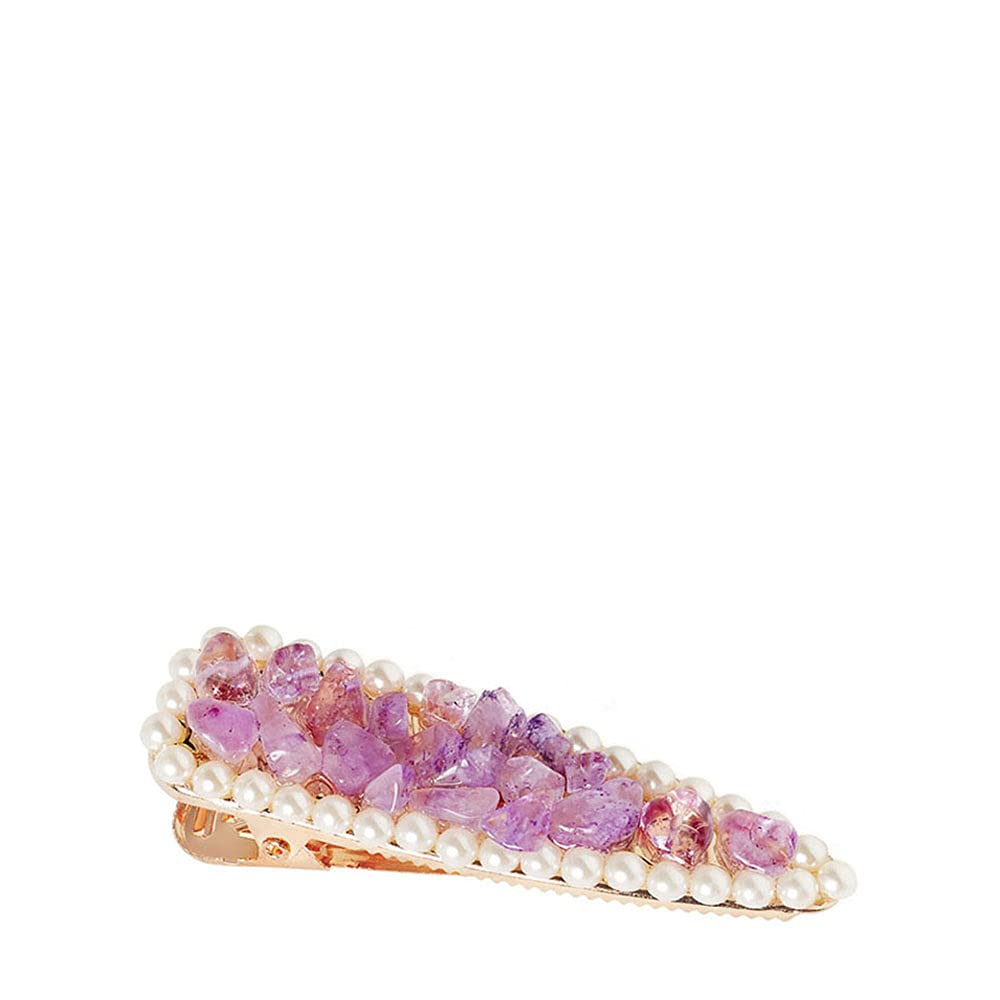 CRYSTALLOVEHair Pin with Amethyst Hair Clip for Styling Daily Life, Communion, Party, Wedding, Bride - Hair Accessories - Hair Clip for Women and Girls