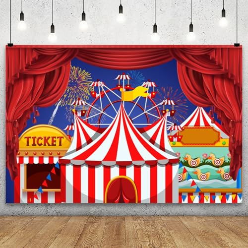 Toile de fond photo cirque pour créer un photobooth lors d'un goûter d'enfants