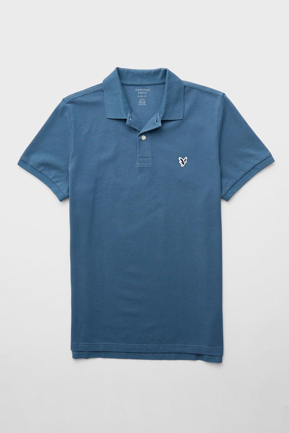 American Eagle Men Rich Navy Slim Fit Flex Pique Polo Shirt 2
