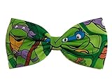 Super Heroes Hair Bows-sci Fi, Horror (Green Turtles, Barrette)