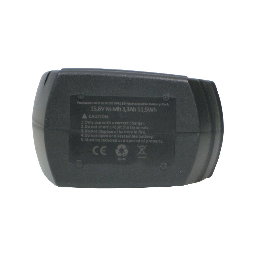 Trade-Shop Batterie NI-Mh haute performance 15,6 V 3300 mAh remplace Hilti SFB150 SFB155 pour Hilti SF150 SF150-A SF150A SF151 SF151-A SF151A SFL12/15