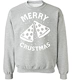 Pekatees Merry Crustmas Sweatshirt Ugly Christmas Sweatshirt Christmas Pizza Party Christmas Party...