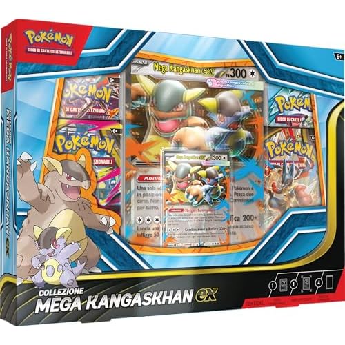 Pokémon: collezione Mega Kangaskhan-ex del GCC Pokémon (una carta promozionale olografica, una carta promozionale lenticolare gigante e quattro buste di espansione)