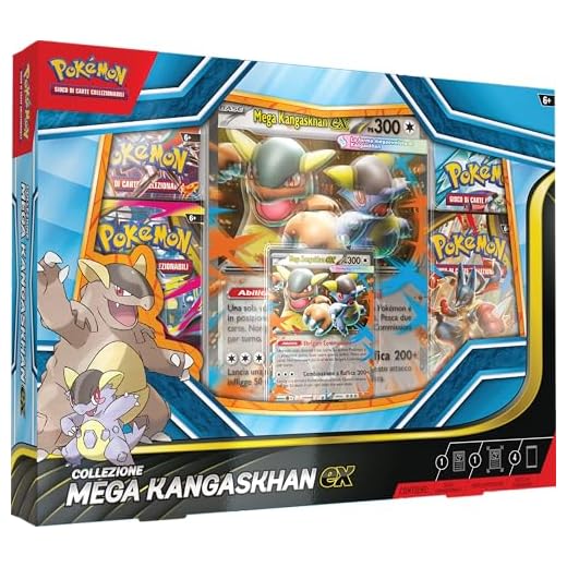 Pokémon: collezione Mega Kangaskhan-ex del GCC Pokémon (una carta promozionale olografica, una carta promozionale lenticolare gigante e quattro buste di espansione)