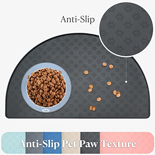 GueXioXio Pet Food Mat, Pet-Friendly Silicone Cat Dog Feeding Bowl Mat for Food and Water, Non-Slip/Waterproof Dog Food… - Image 5
