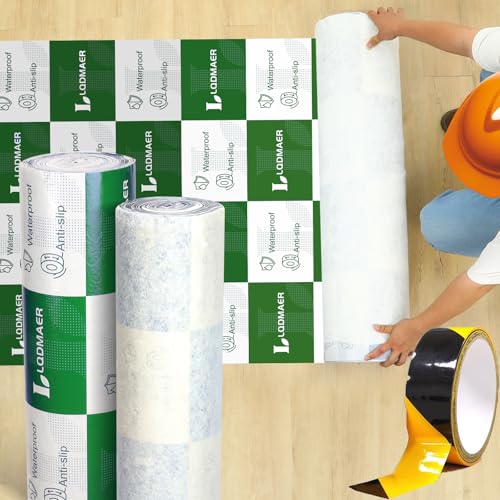 Image of 40 inch x100ft Hardwood Floor Protector Film Roll Temporary Renovation Cover