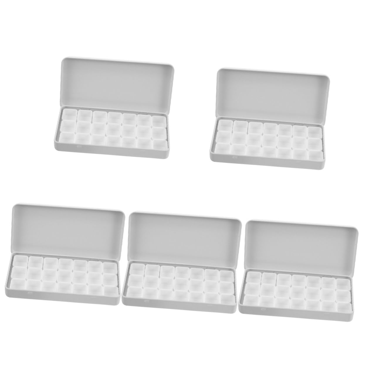 SHINEOFI 5ensembles Boîte à Peinture Aquarelle Métallique Vide Avec Compartiments Ronds Étui Pratique Pour Pigments Et Mélange De Couleurs Pour Artistes Déplacement